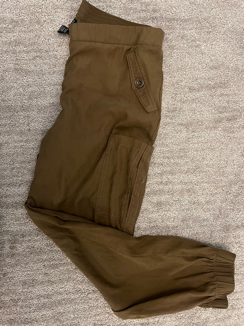 Soho Womens Olive-Brown Cargo Jogger Pants